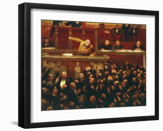 Jean Jaures,1859 - 1914, French Socialist, at the Tribunal of the Dreyfus Affair-Jean Veber-Framed Giclee Print