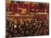 Jean Jaures (1859-1914) Speaking at the Tribune of the Chamber of Deputies, 1903-Jean Veber-Mounted Giclee Print