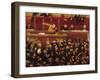 Jean Jaures (1859-1914) Speaking at the Tribune of the Chamber of Deputies, 1903-Jean Veber-Framed Giclee Print