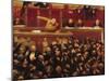 Jean Jaures (1859-1914) Speaking at the Tribune of the Chamber of Deputies, 1903-Jean Veber-Mounted Giclee Print