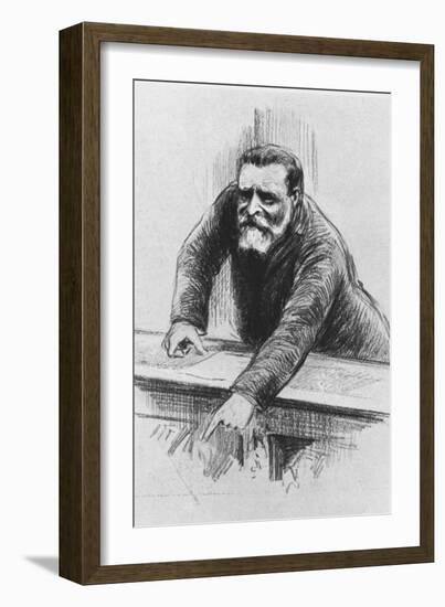 Jean Jaures in the Chamber of Deputies, June 1907-Henri Rudaux-Framed Giclee Print