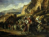 Caravane Dans Les Monts D'Atlas (Caravan in the Atlas Mountains, Morocco)-Jean-Joseph Bellel-Framed Giclee Print