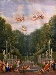 Galerie Des Antiques, Gardens of Château De Versailles, France, Gouache-Jean Joubert-Giclee Print