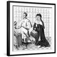 Jean Jouvenel Des Ursins His Wife, Michelle De Vitry, Praying, 14th or 15th Century-null-Framed Giclee Print