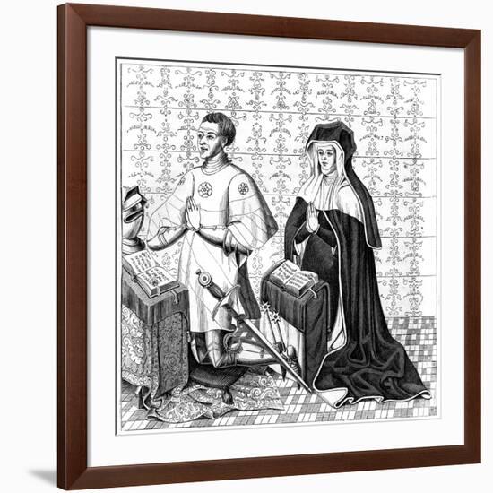 Jean Jouvenel Des Ursins His Wife, Michelle De Vitry, Praying, 14th or 15th Century-null-Framed Giclee Print