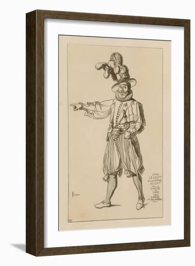 Jean Le Grott of Lucerne, Guardsman of the Pope, 1613-Francesco Villamena-Framed Giclee Print