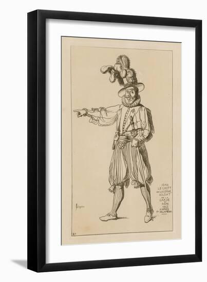 Jean Le Grott of Lucerne, Guardsman of the Pope, 1613-Francesco Villamena-Framed Giclee Print