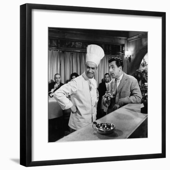 Jean Lefebvre and Louis de Funès: Le Gentleman D'Epsom, 1962-Marcel Dole-Framed Photographic Print