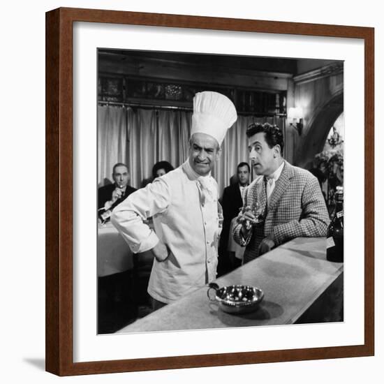 Jean Lefebvre and Louis de Funès: Le Gentleman D'Epsom, 1962-Marcel Dole-Framed Photographic Print