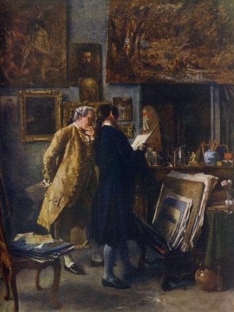 An Artist Showing His Work, C. 1850