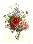 Bouquet of Foxglove, Poppy, and Peony-Jean Louis Prevost-Giclee Print