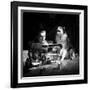 Jean Marais reading french magazine "Cine Revue" on set of film "La Belle and la Bete", 1946 (b/w p-null-Framed Photo