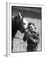 Jean Marais with a Horse-Marcel Begoin-Framed Premium Photographic Print