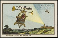 Alighting from an Airship by Parachute-Jean Marc Cote-Art Print