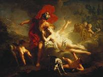 Perseus with Minerva Showing the Head of Medusa Toa Mob Led by Phineus-Jean-Marc Nattier-Giclee Print