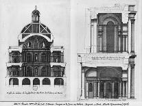 Elévation de la façade du Louvre du côté qui regarde la rivière, et plan du-Jean Marot-Giclee Print