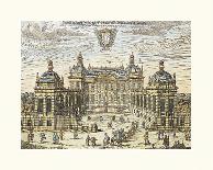 Elévation de la façade du Louvre du côté qui regarde la rivière, et plan du-Jean Marot-Giclee Print