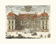 Elévation de la façade du Louvre du côté qui regarde la rivière, et plan du-Jean Marot-Giclee Print