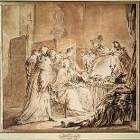 Before the Fancy Dress Ball, 1762-Jean-Michel Moreau-Framed Stretched Canvas