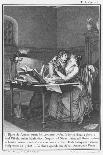 Heloise and Abelard in their Study-Jean Michel Moreau The Younger-Giclee Print