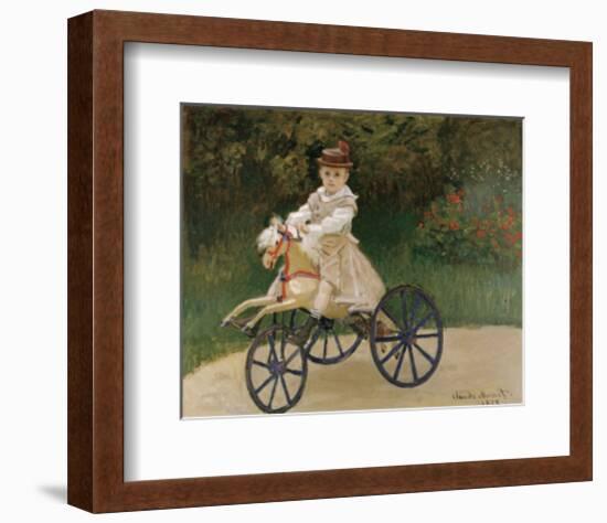 Jean Monet on his Hobby Horse, 1872-Claude Monet-Framed Art Print