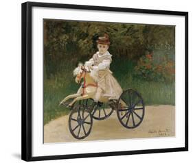 Jean Monet on his Hobby Horse, 1872-Claude Monet-Framed Art Print