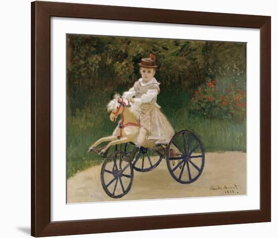 Jean Monet on his Hobby Horse, 1872-Claude Monet-Framed Art Print