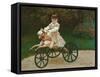 Jean Monet on His Hobby Horse, 1872-Claude Monet-Framed Stretched Canvas