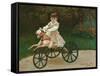 Jean Monet on His Hobby Horse, 1872-Claude Monet-Framed Stretched Canvas