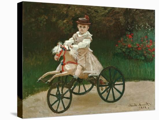 Jean Monet on His Hobby Horse, 1872-Claude Monet-Stretched Canvas