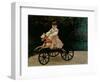 Jean Monet on His Hobby Horse, 1872-Claude Monet-Framed Giclee Print