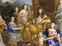 Louis XIV and the Royal Family as Divinities on Mt. Olympus-Jean Nocret-Framed Giclee Print