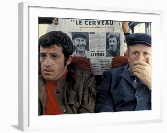 Jean-Paul Belmondo and Bourvil: Le Cerveau, 1969-Marcel Dole-Framed Photographic Print