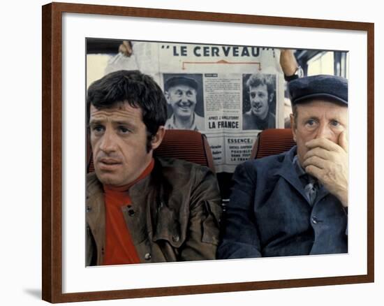 Jean-Paul Belmondo and Bourvil: Le Cerveau, 1969-Marcel Dole-Framed Photographic Print