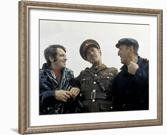 Jean-Paul Belmondo, Bourvil and David Niven: Le Cerveau, 1969-Marcel Dole-Framed Photographic Print