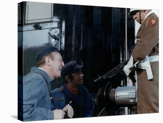 Jean-Paul Belmondo, Bourvil and Robert Dalban: Le Cerveau, 1969-Marcel Dole-Stretched Canvas