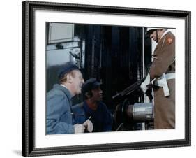 Jean-Paul Belmondo, Bourvil and Robert Dalban: Le Cerveau, 1969-Marcel Dole-Framed Photographic Print