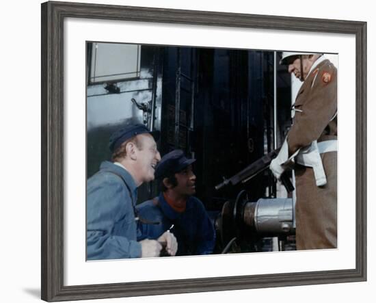 Jean-Paul Belmondo, Bourvil and Robert Dalban: Le Cerveau, 1969-Marcel Dole-Framed Photographic Print