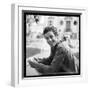 Jean-Paul Belmondo, Posing Near the Seine, Paris-Marcel Begoin-Framed Photographic Print