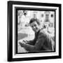 Jean-Paul Belmondo, Posing Near the Seine, Paris-Marcel Begoin-Framed Photographic Print