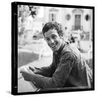 Jean-Paul Belmondo, Posing Near the Seine, Paris-Marcel Begoin-Stretched Canvas