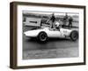 Jean-Paul Getty, American Industrialist and Art Collector Training on His Lotus February 6, 1962-null-Framed Photo