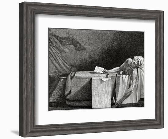 Jean-Paul Marat (1743-1793), Death of Marat-Leopold Flameng-Framed Giclee Print