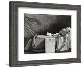 Jean-Paul Marat (1743-1793), Death of Marat-Leopold Flameng-Framed Giclee Print