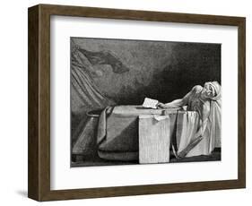 Jean-Paul Marat (1743-1793), Death of Marat-Leopold Flameng-Framed Giclee Print