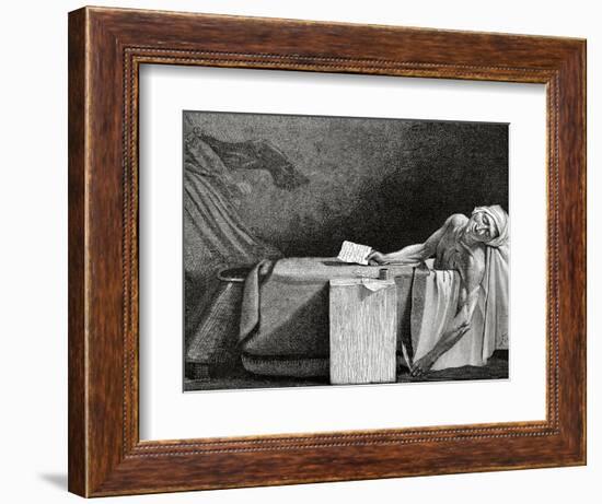 Jean-Paul Marat (1743-1793), Death of Marat-Leopold Flameng-Framed Giclee Print