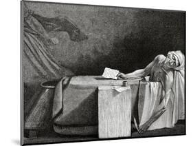 Jean-Paul Marat (1743-1793), Death of Marat-Leopold Flameng-Mounted Giclee Print