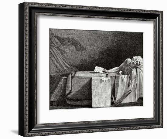 Jean-Paul Marat (1743-1793), Death of Marat-Leopold Flameng-Framed Giclee Print