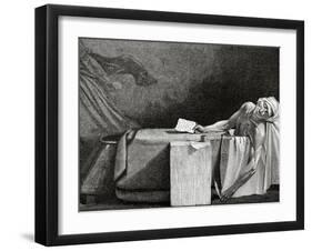 Jean-Paul Marat (1743-1793), Death of Marat-Leopold Flameng-Framed Giclee Print