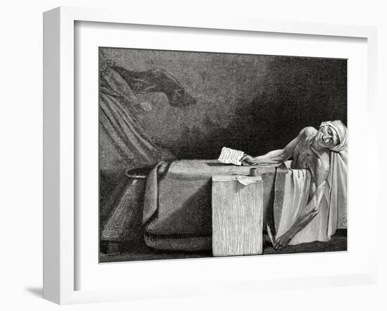 Jean-Paul Marat (1743-1793), Death of Marat-Leopold Flameng-Framed Giclee Print